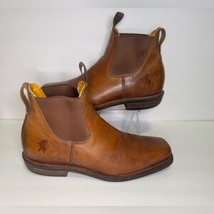Chippewa Men’s Leather Chelsea Boots 9.5 W Brown Vibram Sole Square Toe Pull On